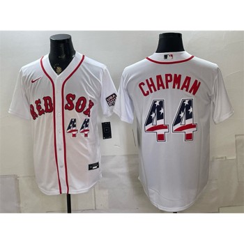 Youth Boston Red Sox #44 Aroldis Chapman White 2026 USA 250 Fourth of July Home Baseball Jersey