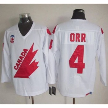 Olympic 1991 CA. #4 Bobby Orr White CCM Throwback Stitched NHL Jersey