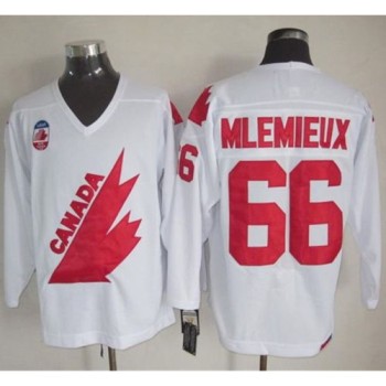 Olympic 1991 CA. #66 Mario Lemieux White CCM Throwback Stitched NHL Jersey