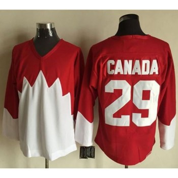 Olympic CA. #29 Canada Red/White 1972 Commemorative CCM Stitched NHL Jersey