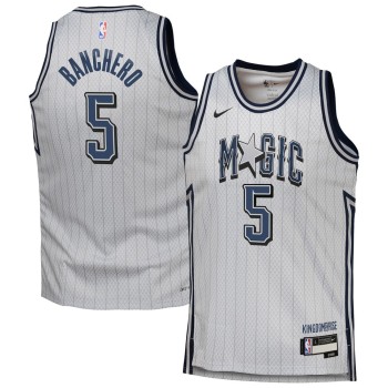 Youth Orlando Magic Paolo Banchero Silver 2024/25 Swingman Player Jersey - City Edition Youth Orlando Magic Paolo Banchero Silver 2024/25 Swingman Player Jersey - City Edition