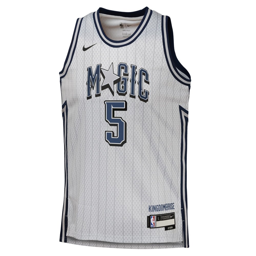 Youth Orlando Magic Paolo Banchero Silver 2024/25 Swingman Player Jersey - City Edition
