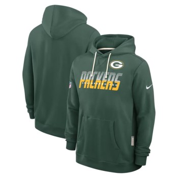 Men's Green Bay Packers Green Sideline Standard Issue Top Prospect Dri-FIT Hoodie