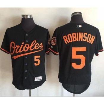 Orioles #5 Brooks Robinson Black Flexbase Authentic Collection Stitched MLB Jersey