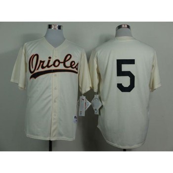 Orioles #5 Brooks Robinson Cream 1954 Turn Back The Clock Stitched MLB Jersey