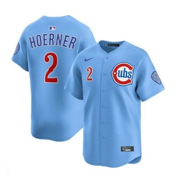 Youth Chicago Cubs #2 Nico Hoerner Blue 2024/25 2nd Alternate Limited Stitched Baseball Jersey Youth Chicago Cubs #2 Nico Hoerner Blue 2024/25 2nd Alternate Limited Stitched Baseball Jersey