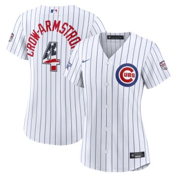 Women's Chicago Cubs #4 Pete Crow-Armstrong Nike White 2026 All-Star Edition Stars & Stripes Stadium Jersey