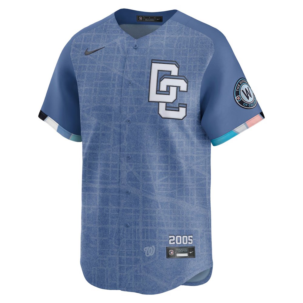 Men's Washington Nationals Nike Blue 2025 City Connect Limited Jersey