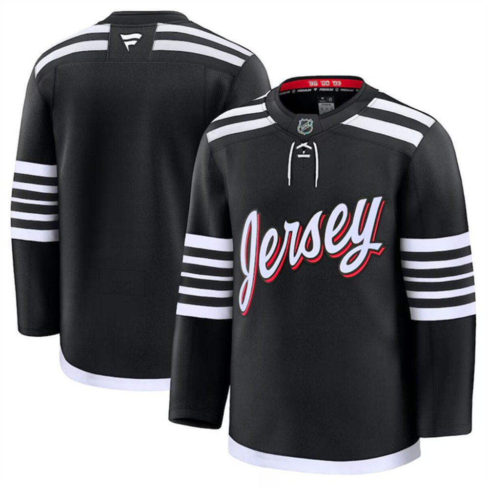 Youth New Jersey Devils Blank Black 2024-25 Alternate Stitched Hockey Jersey