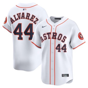 Men's Houston Astros #44 Yordan Alvarez Nike White Home Limited Player Jersey Men's Houston Astros #44 Yordan Alvarez Nike White Home Limited Player Jersey