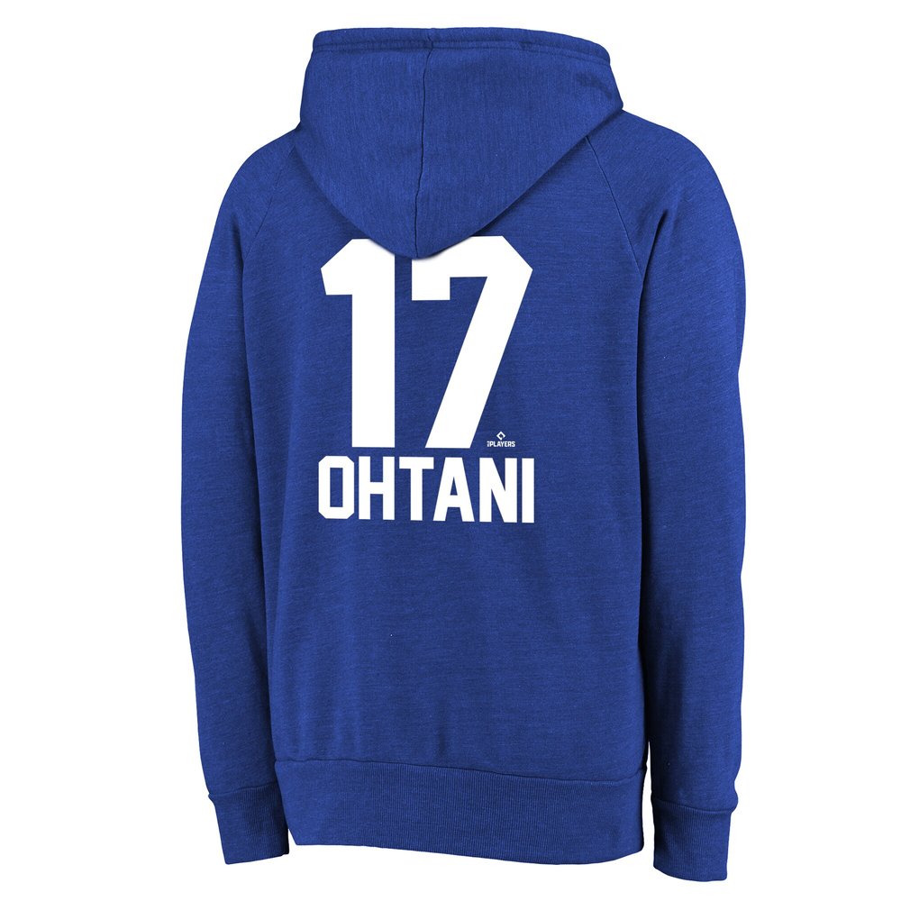 Men's Los Angeles Dodgers #17 Shohei Ohtani Threads Royal 2024 World Series Champions Hoodie