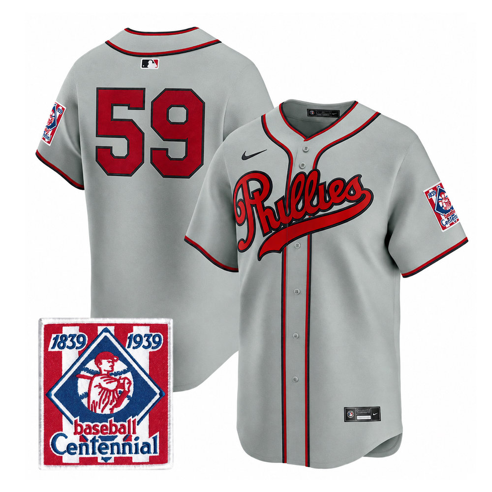 Men's Philadelphia Phillies #59 Jhoan Duran Gray Stitched Baseball Jersey Men's Philadelphia Phillies #59 Jhoan Duran Gray Stitched Baseball Jersey