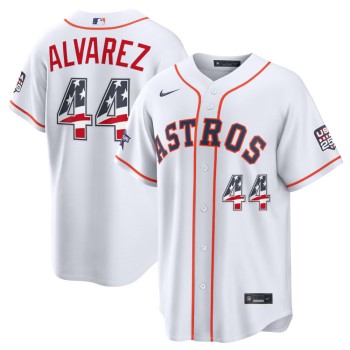 Men's Houston Astros #44 Yordan Alvarez Nike White 2026 All-Star Edition Stars & Stripes Stadium Jersey