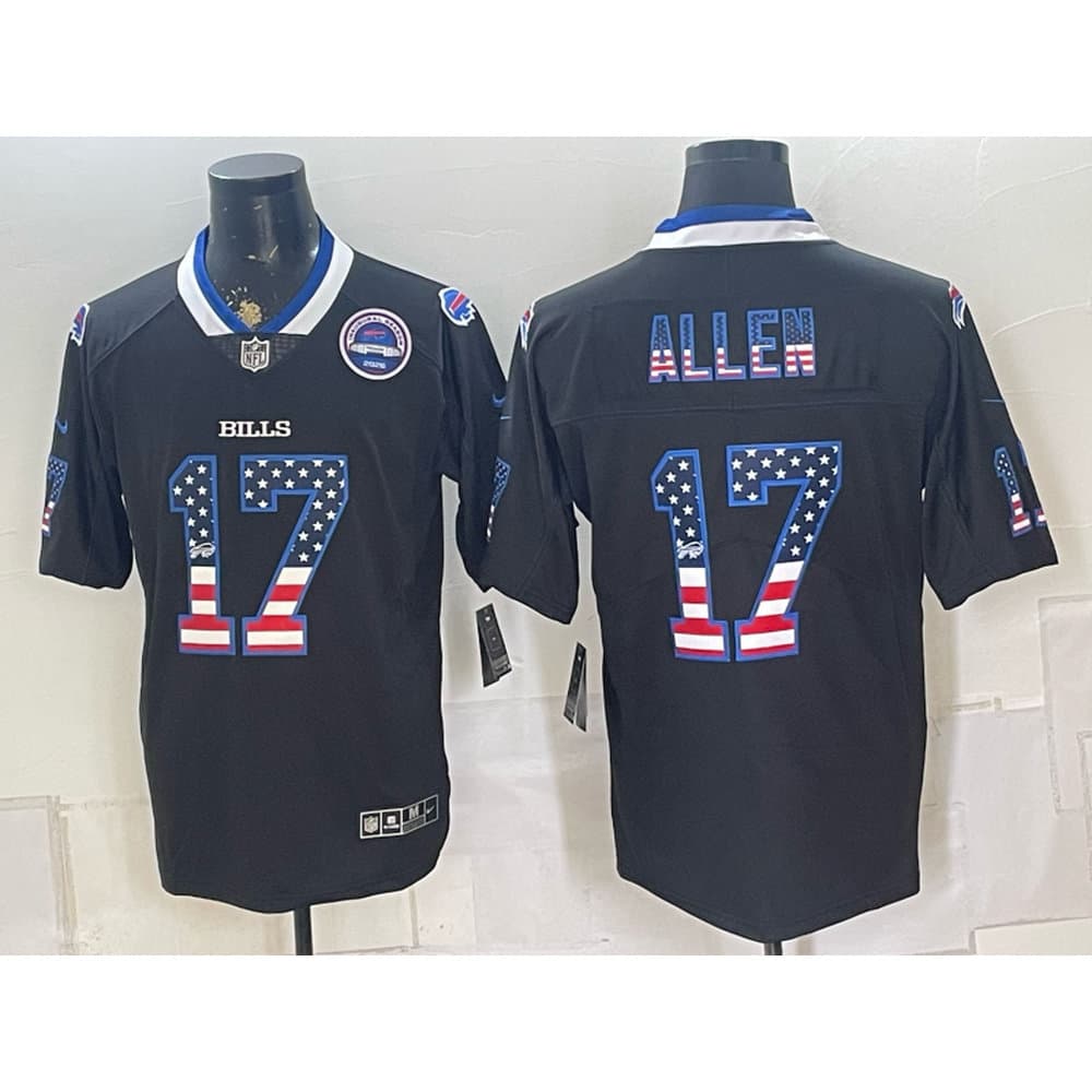 Men's Buffalo Bills #17 Josh Allen Black Vapor Limited Jersey