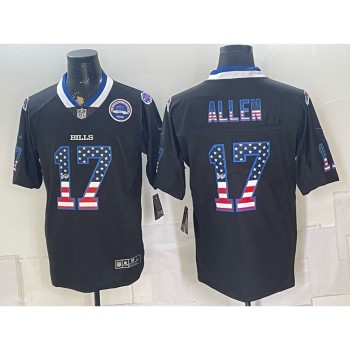 Men's Buffalo Bills #17 Josh Allen Black Vapor Limited Jersey