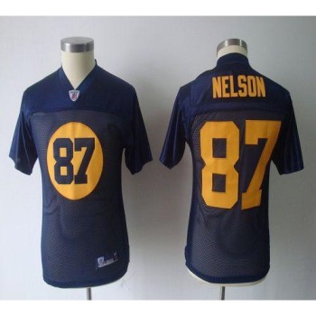 Packers #87 Jordy Nelson Blue Stitched Youth NFL Jersey Packers #87 Jordy Nelson Blue Stitched Youth NFL Jersey