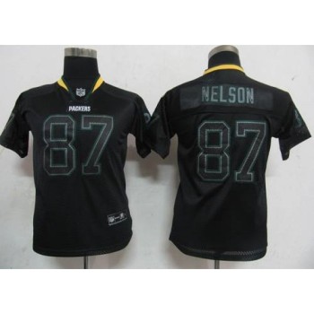 Packers #87 Jordy Nelson Lights Out Black Stitched Youth NFL Jersey Packers #87 Jordy Nelson Lights Out Black Stitched Youth NFL Jersey
