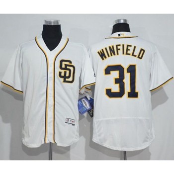 Padres #31 Dave Winfield White Flexbase Authentic Collection Stitched MLB Jersey