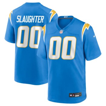 Men's Los Angeles Chargers Jake Slaughter Blue 2026 NFL Draft Game Jersey