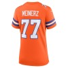 Women's Denver Broncos Quinn Meinerz Orange Mile High Collection 1977 Throwback Player Game Jersey