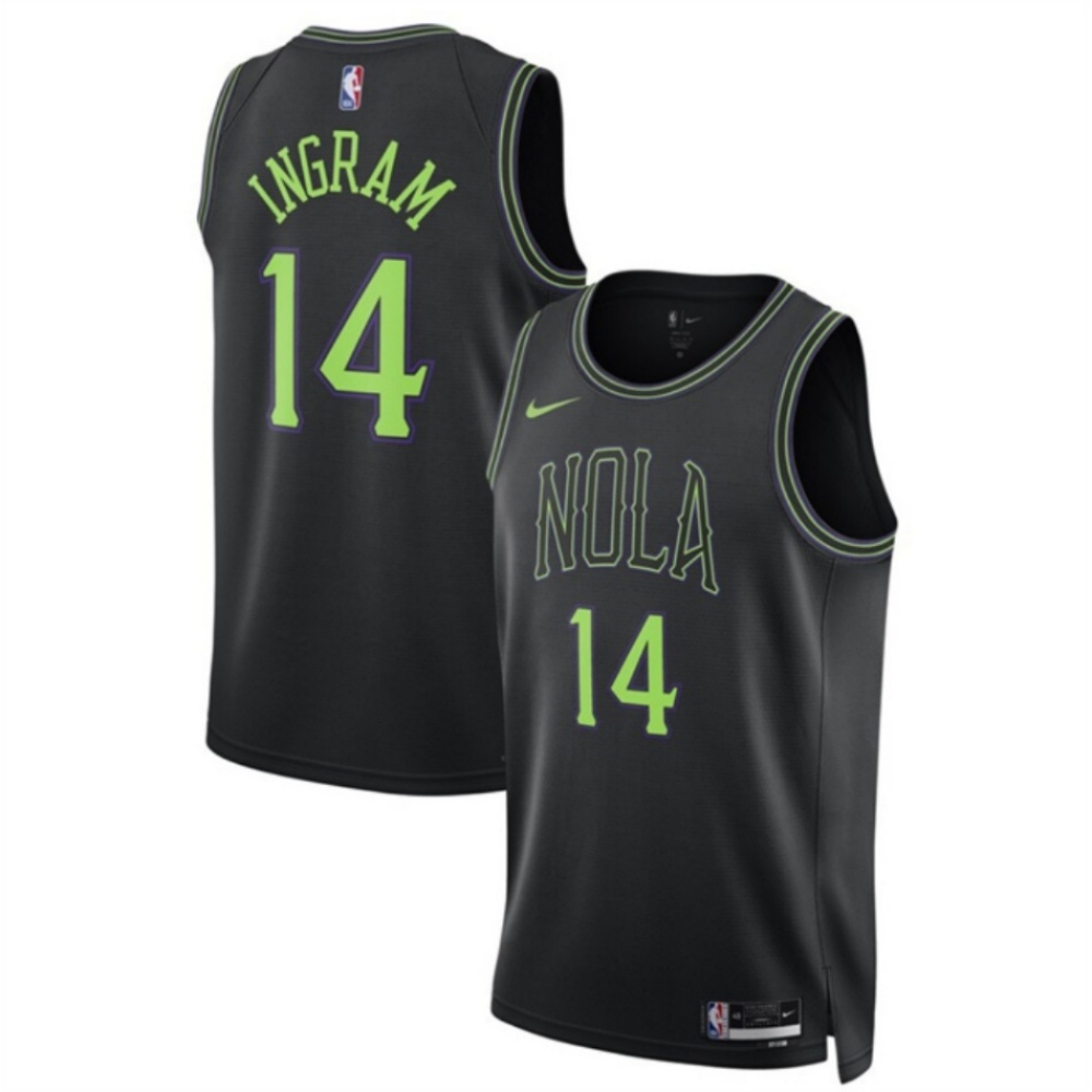 Men's New Orleans Pelicans #14 Micah Peavy Black 2025/26 City Ediiton Stitched Basketball Jersey