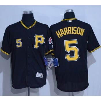 Pirates #5 Josh Harrison Black Flexbase Authentic Collection Stitched MLB Jersey Pirates #5 Josh Harrison Black Flexbase Authentic Collection Stitched MLB Jersey