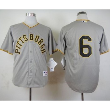 Pirates #6 Starling Marte Grey 1953 Turn Back The Clock Stitched MLB Jersey Pirates #6 Starling Marte Grey 1953 Turn Back The Clock Stitched MLB Jersey