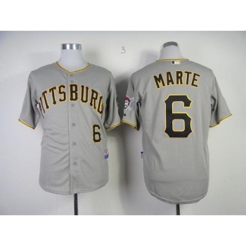 Pirates #6 Starling Marte Grey Cool Base Stitched MLB Jersey Pirates #6 Starling Marte Grey Cool Base Stitched MLB Jersey
