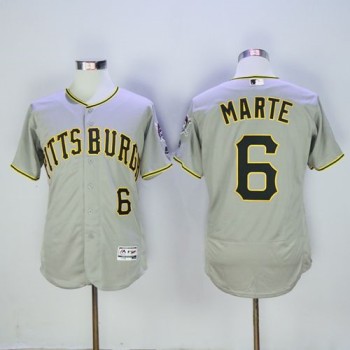 Pirates #6 Starling Marte Grey Flexbase Authentic Collection Stitched MLB Jersey Pirates #6 Starling Marte Grey Flexbase Authentic Collection Stitched MLB Jersey