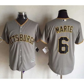 Pirates #6 Starling Marte Grey New Cool Base Stitched MLB Jersey Pirates #6 Starling Marte Grey New Cool Base Stitched MLB Jersey