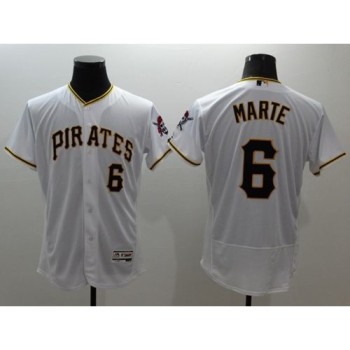 Pirates #6 Starling Marte White Flexbase Authentic Collection Stitched MLB Jersey Pirates #6 Starling Marte White Flexbase Authentic Collection Stitched MLB Jersey