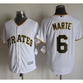 Pirates #6 Starling Marte White New Cool Base Stitched MLB Jersey Pirates #6 Starling Marte White New Cool Base Stitched MLB Jersey