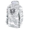 Youth Chicago Bears White/Gray 2024 Salute To Service Pullover Hoodie