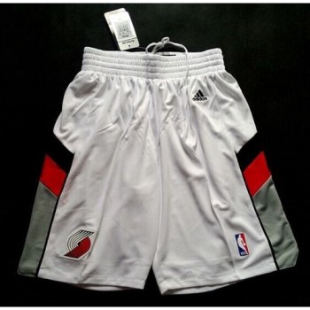 Portland Trail Blazers White Throwback Shorts
