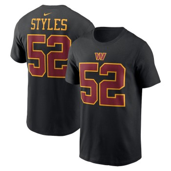 Men's Washington Commanders #52 Sonny Styles Nike Black Name & Number T-Shirt Men's Washington Commanders #52 Sonny Styles Nike Black Name & Number T-Shirt
