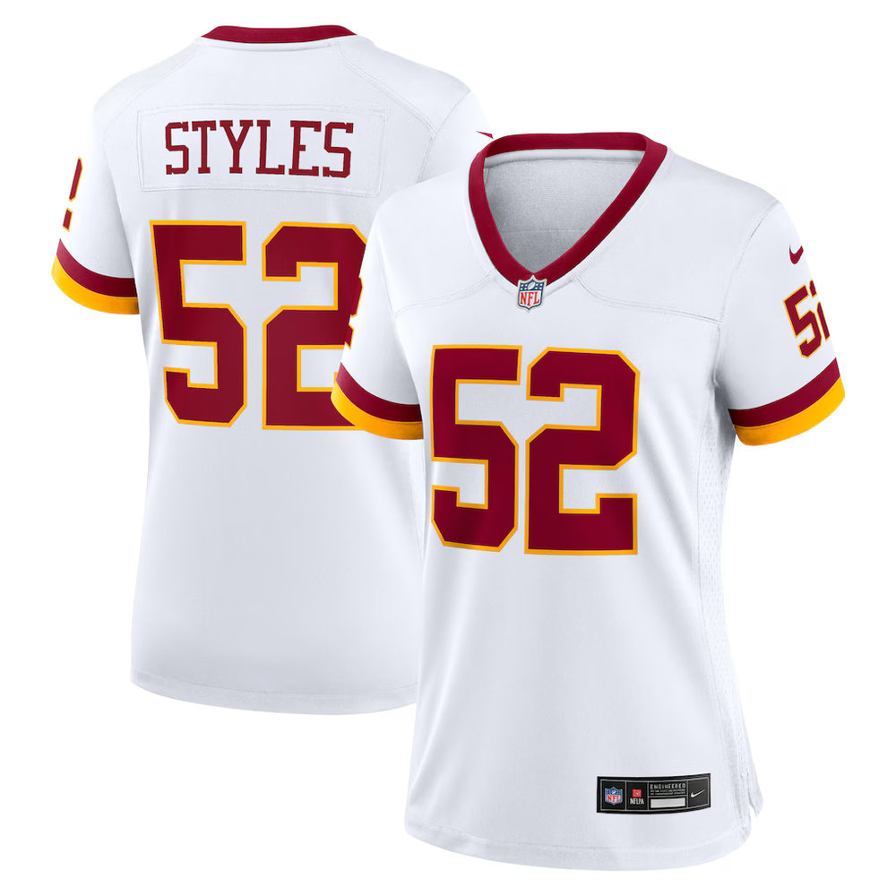Women's Washington Commanders #52 Sonny Styles Nike White Game Super Bowl Era Jersey Women's Washington Commanders #52 Sonny Styles Nike White Game Super Bowl Era Jersey