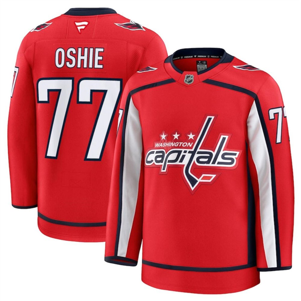 Youth Washington Capitals #77 TJ Oshie Red 2024-25 Home Stitched Hockey Jersey