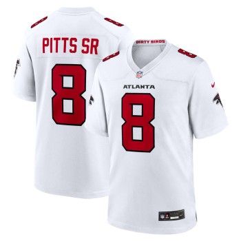 Men's Atlanta Falcons #8 Kyle Pitts Sr. Nike White Game Jersey