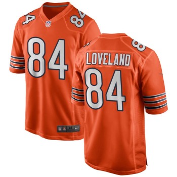 Men's Chicago Bears #84 Colston Loveland Orange Game Jersey