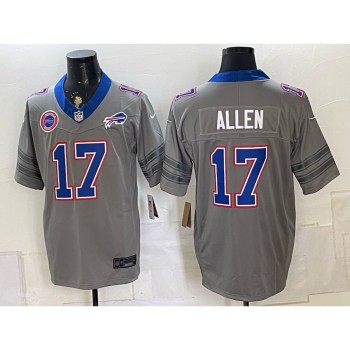 Youth Buffalo Bills #17 Josh Allen Nike Gray Vapor F.U.S.E. Limited Jersey