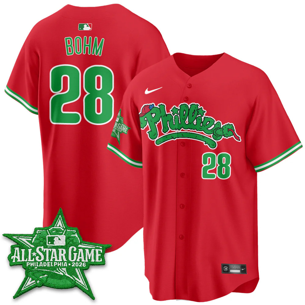 Youth Philadelphia Phillies #28 Alec Bohm Red 2026 MLB All-Star Jersey