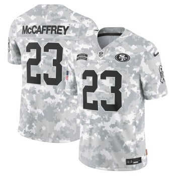 Men's San Francisco 49ers Christian McCaffrey Arctic Camo 2024 Salute to Service Limited Jersey Men's San Francisco 49ers Christian McCaffrey Arctic Camo 2024 Salute to Service Limited Jersey