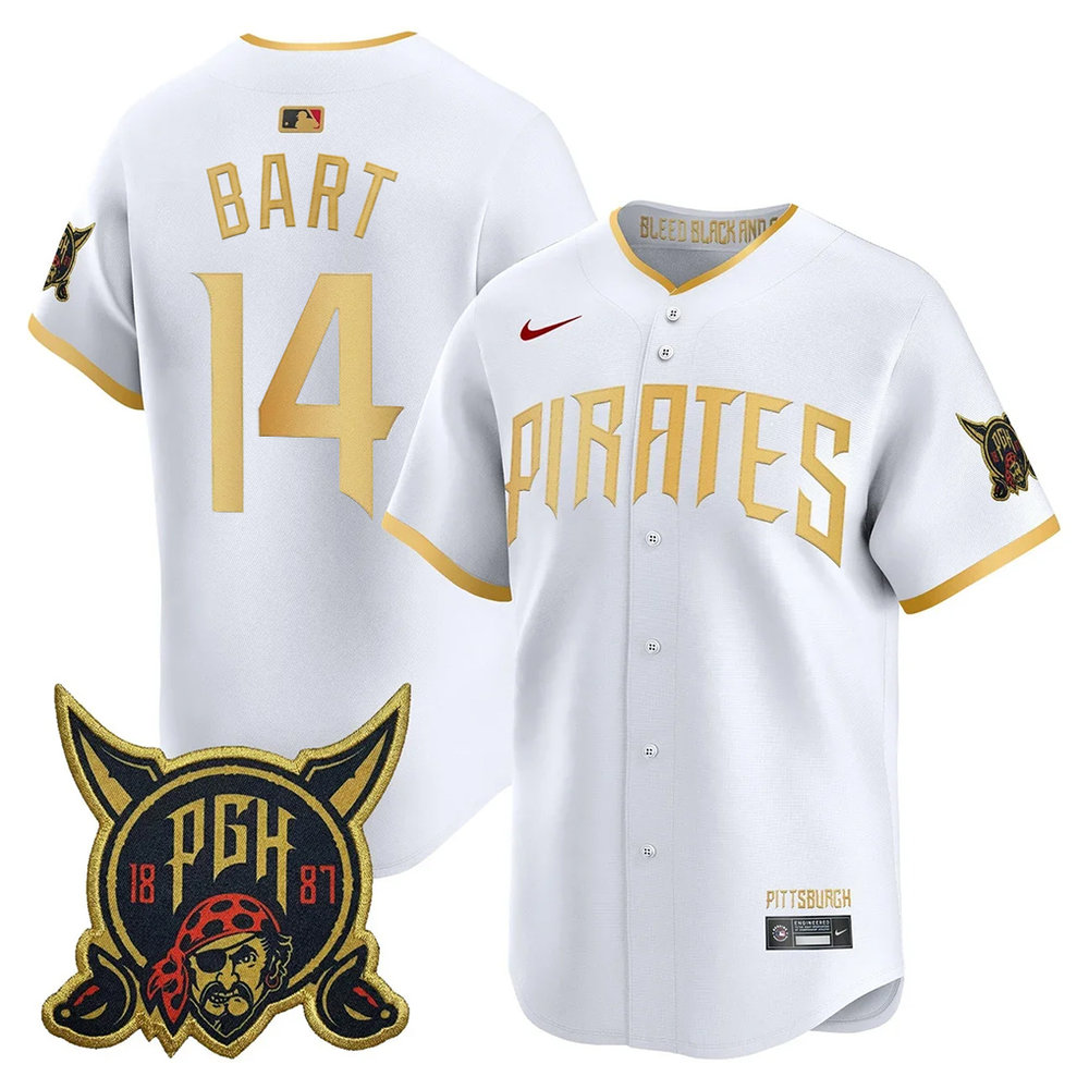 Men's Pittsburgh Pirates #14 Joey Bart White 2026 City Connect Jersey