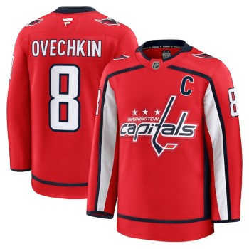 Men's Washington Capitals #8 Alexander Ovechkin Red Home Premium Jersey Men's Washington Capitals #8 Alexander Ovechkin Red Home Premium Jersey