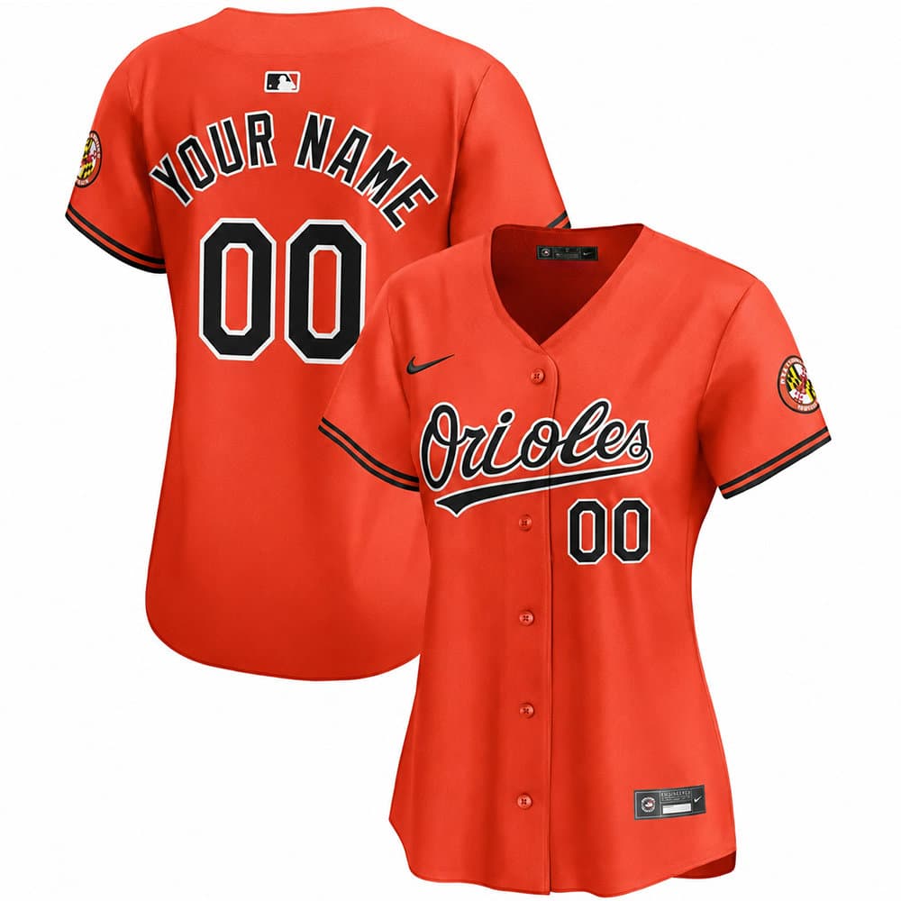Women's Baltimore Orioles Nike Orange Alternate Replica Custom Jersey Women's Baltimore Orioles Nike Orange Alternate Replica Custom Jersey