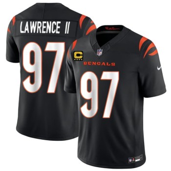 Men's Cincinnati Bengals #97 Dexter Lawrence II Black 2026 4-Star C Patch Vapor F.U.S.E. Untouchable Limited Jersey Men's Cincinnati Bengals #97 Dexter Lawrence II Black 2026 4-Star C Patch Vapor F.U.S.E. Untouchable Limited Jersey