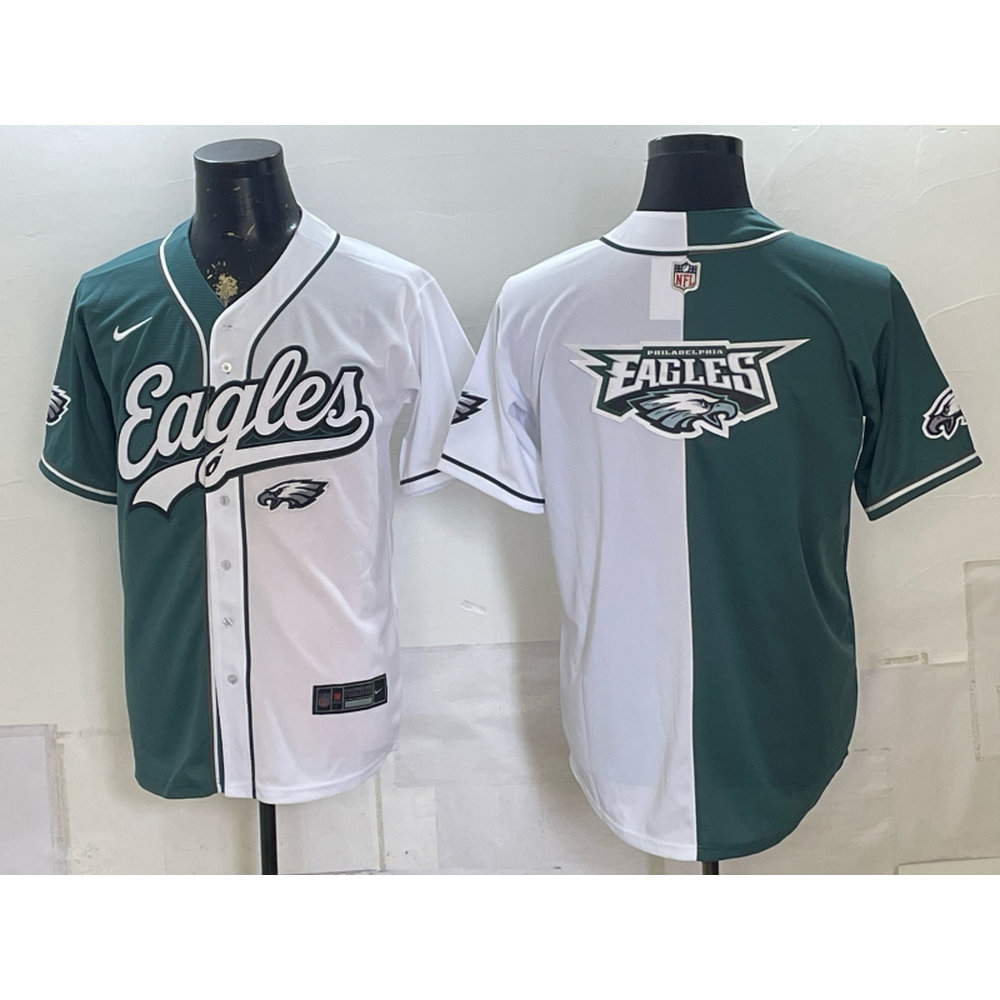 Youth Philadelphia Eagles Green Split Cool Base Stitched Baseball Jersey Youth Philadelphia Eagles Green Split Cool Base Stitched Baseball Jersey