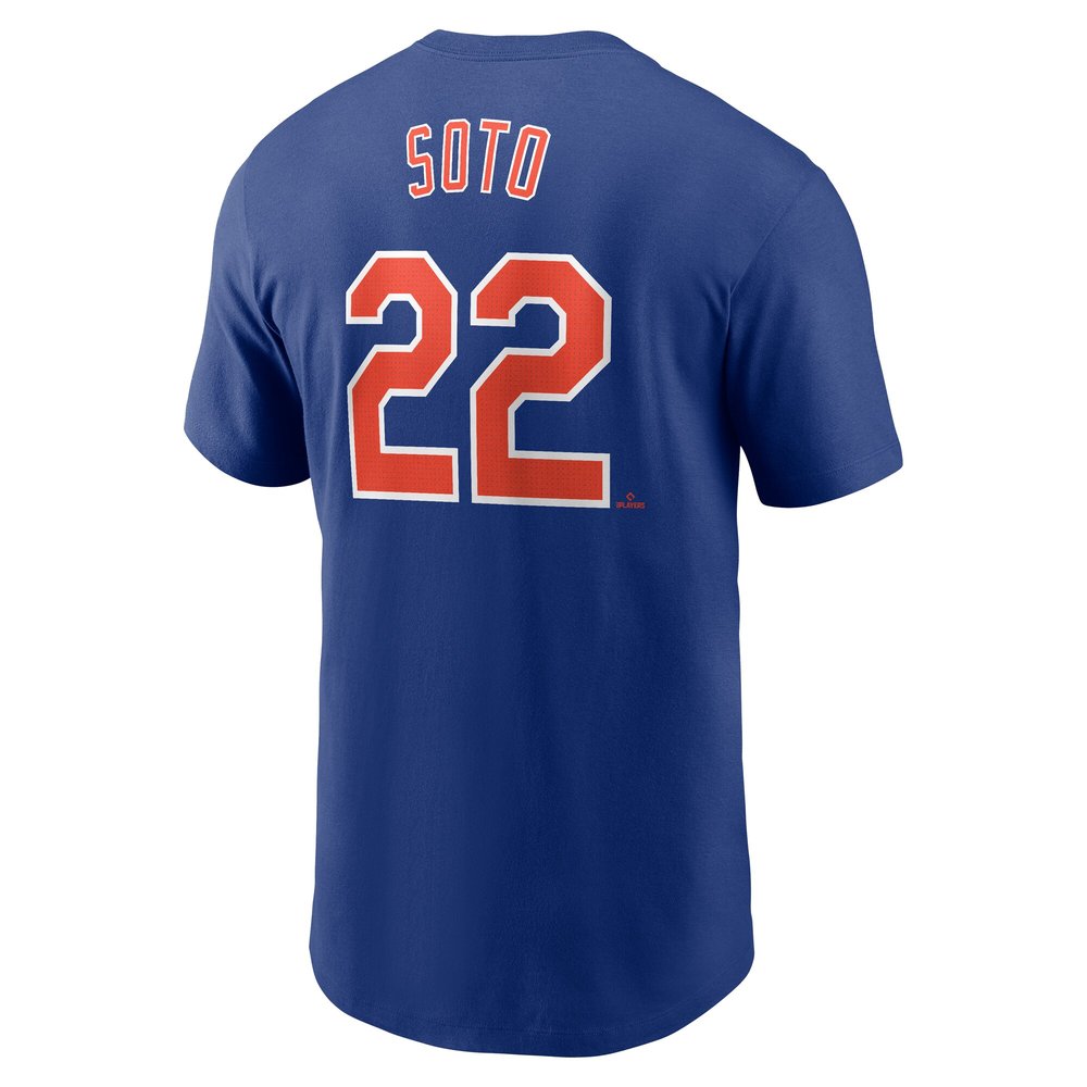 Men's New York Mets #22 Juan Soto Royal Fuse Name & Number T-Shirt