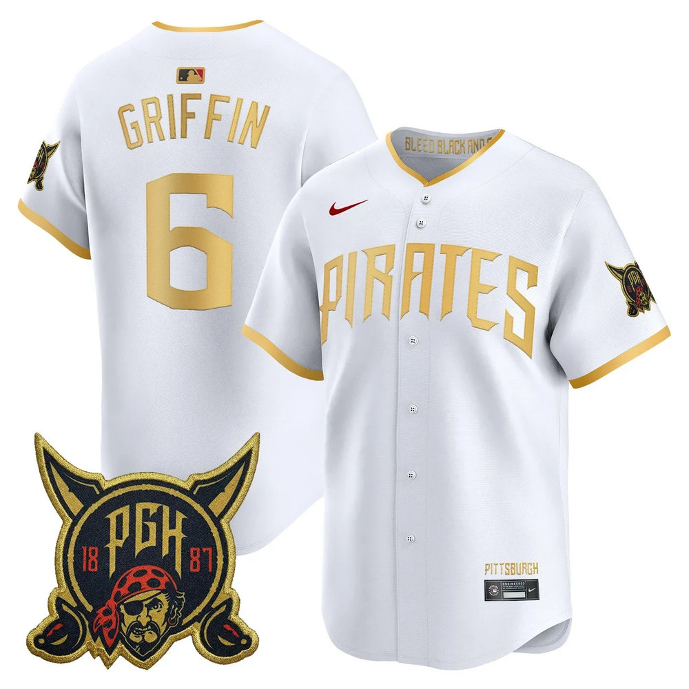 Men's Pittsburgh Pirates #6 Konnor Griffin White 2026 City Connect Jersey