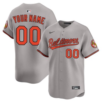 Youth Baltimore Orioles Grey Cool Base Stitched Custom Jersey